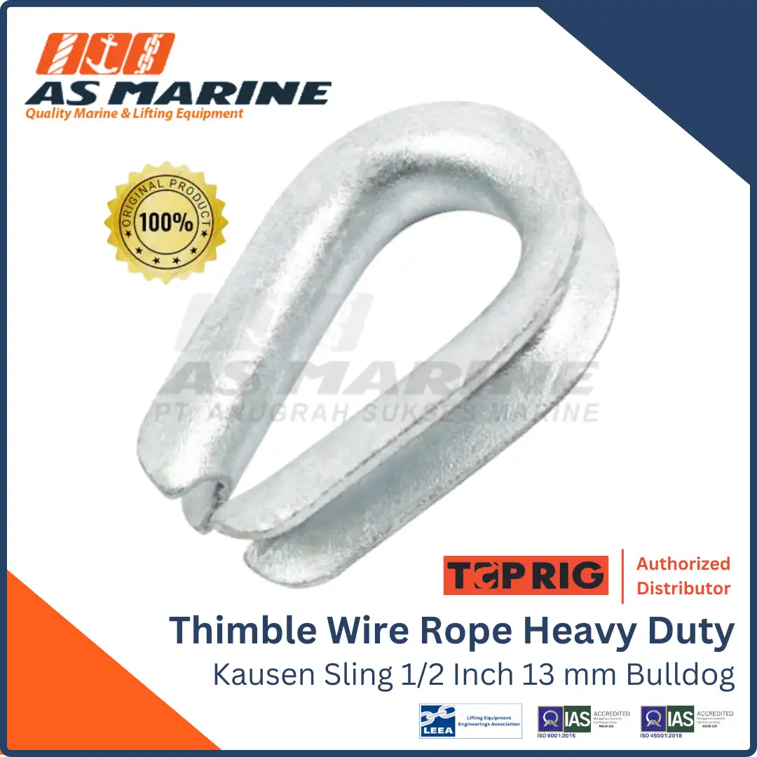 Toprig Thimble Wire Rope / Kausen Sling Galvanized 1/2 Inch